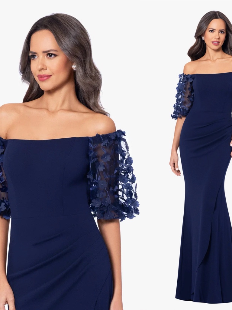 Xscape Elegant Melanie Scuba Crepe Gownnwot Size 8